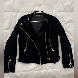 Lauren Ralph Lauren Black Velvet  Jacket
